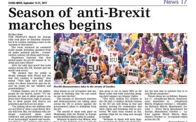 Season of Anti-Brexit Marches Begins